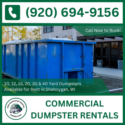 Reliable Commercial Dumpster Rental Service for Sheboygan - Serving Wisconsin & Sheboygan County - DDD Dumpster Rental Sheboygan